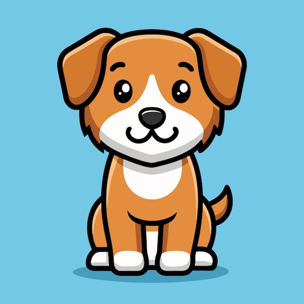 Leuke Vector Icon Illustratie van een Dog Cartoon