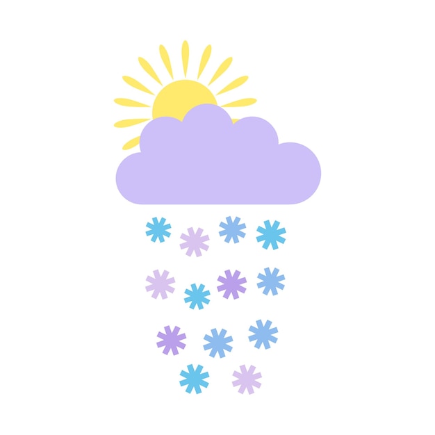 Leuke vector sneeuwwolk