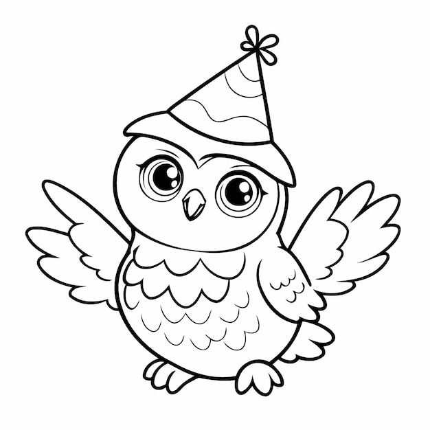Vector leuke vectorillustratie owl doodle voor peuters werkblad