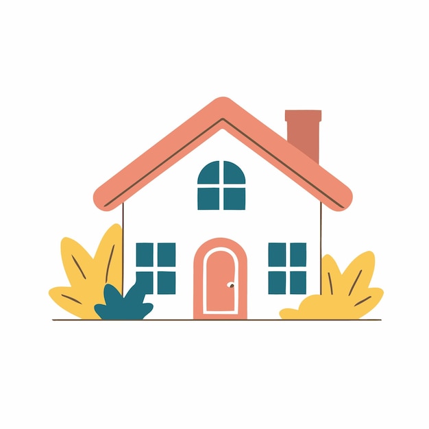 Leuke vectorillustratie van een huis voor kinderverhalenboek
