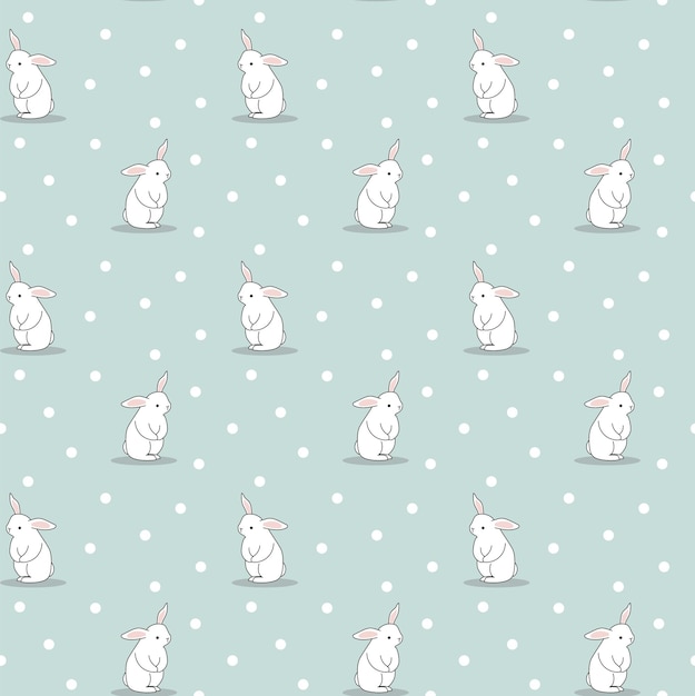 Leuke vintage konijn naadloze patroon achtergrond Bunny ontwerp