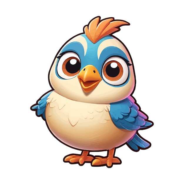 Leuke vogel cartoon vector