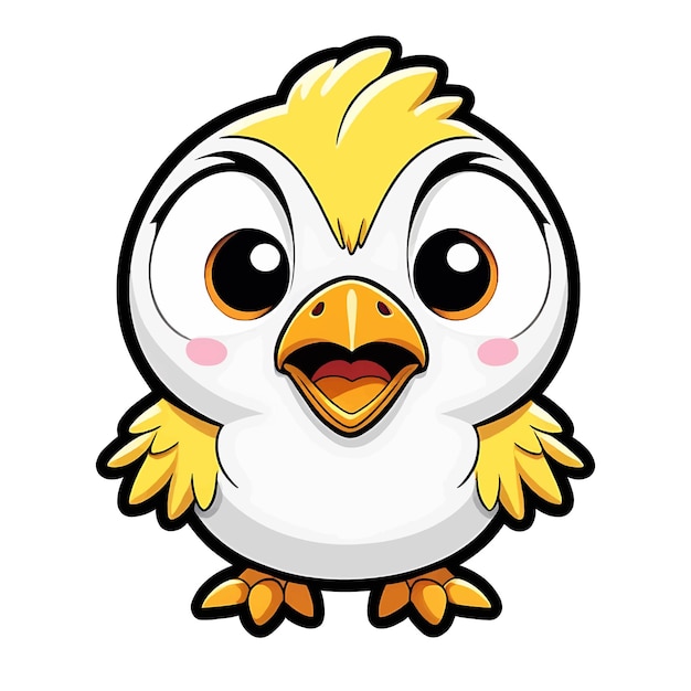 Leuke vogel cartoon vector