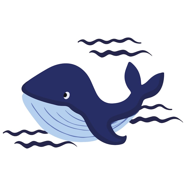 Leuke walvis vector