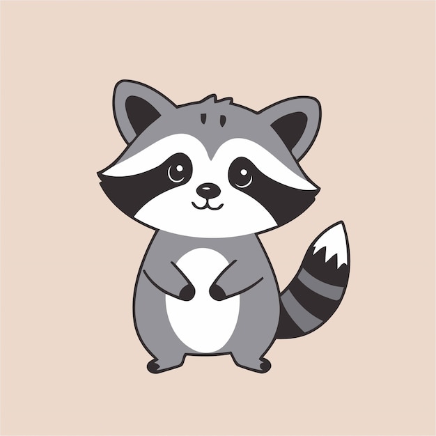 Leuke wasbeer voor kinderen boek vector illustratie