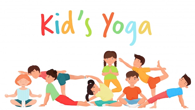 Leuke yoga-kindergroep