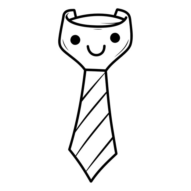 Leuke zakenman stropdas kawaii personage icon vector illustratie ontwerp