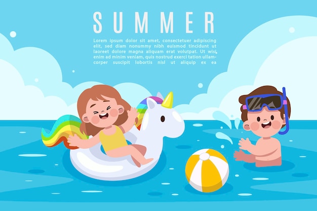 Leuke zomer illustratie