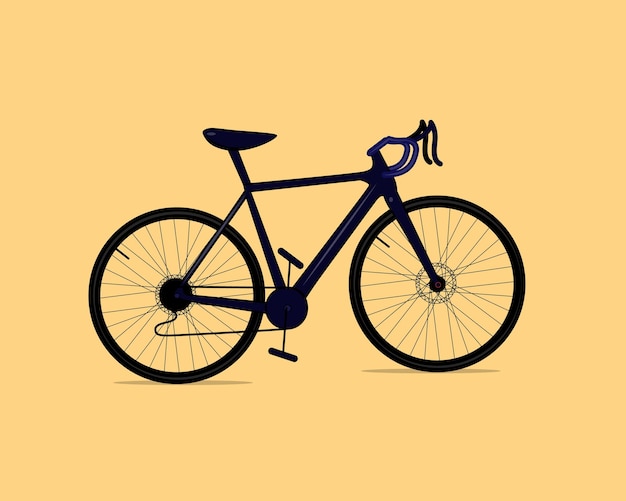 Leuke zwarte fiets geïsoleerde vectorillustratie