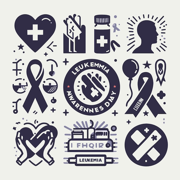 leukemia Awareness Day vector illustration silhouette icon