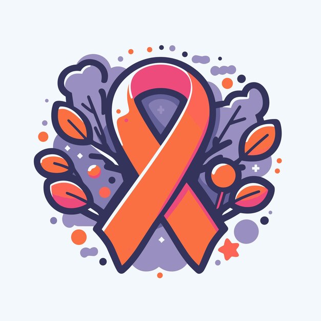 白血病 Awareness Dayのベクターイラストのシルエットアイコン