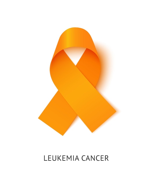 Leukemie kanker bewustzijn lint realistische vectorillustratie