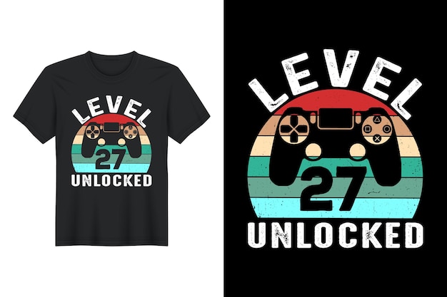 Level 27 ontgrendeld, t-shirtontwerp