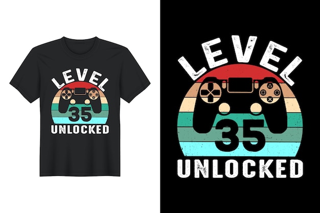 Level 35 Unlocked, T shirt Design