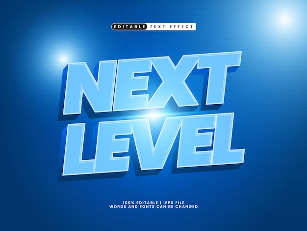 next level editable text effect in light and simple text style