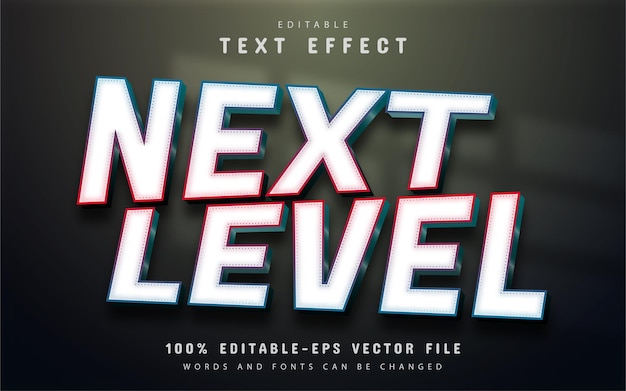 Next level text effect editable