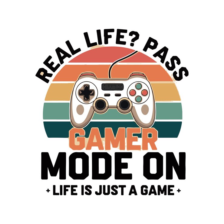 Vector level up ready to play ready to win gamer life
