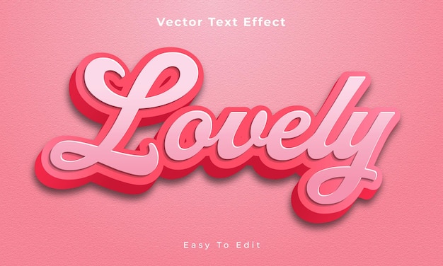 Vector levely editable 3d text effect premium vector premium vecto