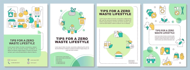 Leven zonder afval leven adviseert groene brochuresjabloon