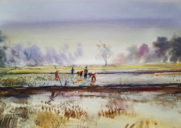 Levend leven aquarel kunst