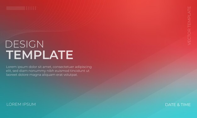 Levende Vector Gradient Grainy Texture in Rood en Turquoise