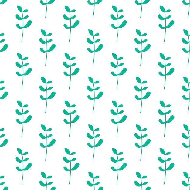 Levendig naadloos herhalend patroon van groene bladeren op witte achtergrond voor wallpapers textielstof