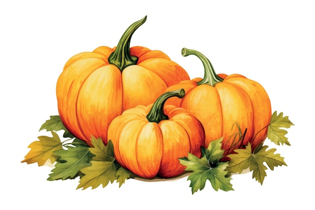 Levendige herfstpompoenen illustratie