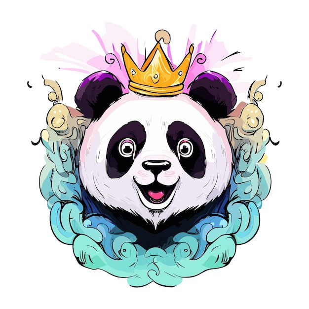 Vector levendige panda's feestelijke escapades