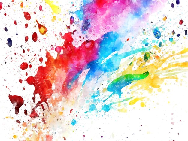 Vector levendige regenboog aquarel splash abstract ontwerp