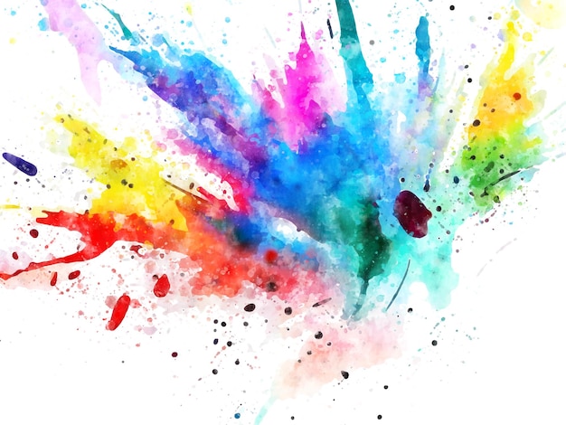 Vector levendige regenboog aquarel splash abstract ontwerp