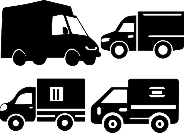 Levering auto Icon pack vector set illustratie