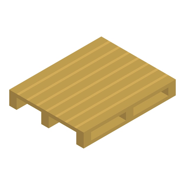 Levering pallet pictogram Isometrisch van levering pallet vector pictogram voor webdesign geïsoleerd op een witte achtergrond