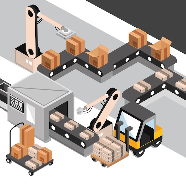 Vector levering van industriële processen