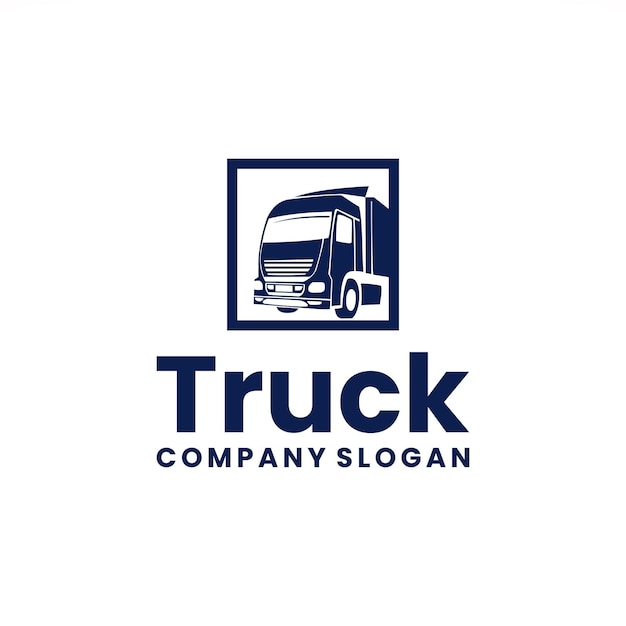 Levering van vrachtwagenlading Logistiek logo-ontwerp