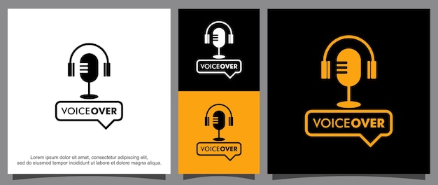 Levert logosjablonen voor podcasts