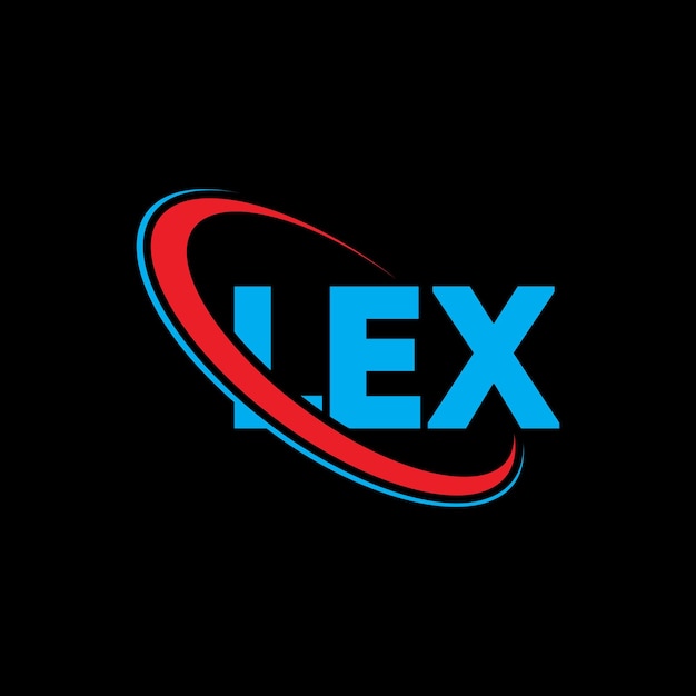 Vettore logo lex lex lettera lex lettera logo design iniziali lex logo collegato con cerchio e maiuscolo monogramma logo lex tipografia per il business tecnologico e marchio immobiliare