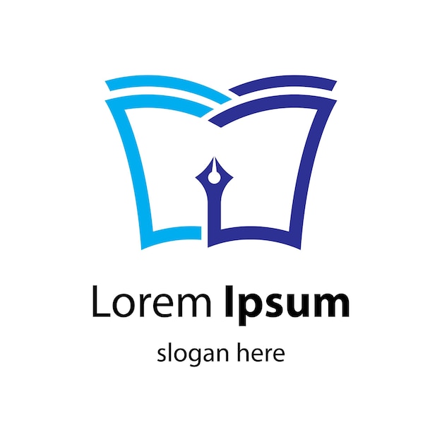 Lezing boek logo sjabloon