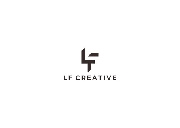 lf creatieve logo ontwerp vectorillustratie