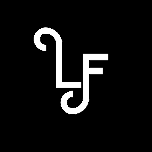 Вектор lf letter logo design первоначальные буквы lf логотип икона абстрактная буква lf минимальный шаблон дизайна логотипа l f буквенный дизайн вектор с черными цветами lf логотип