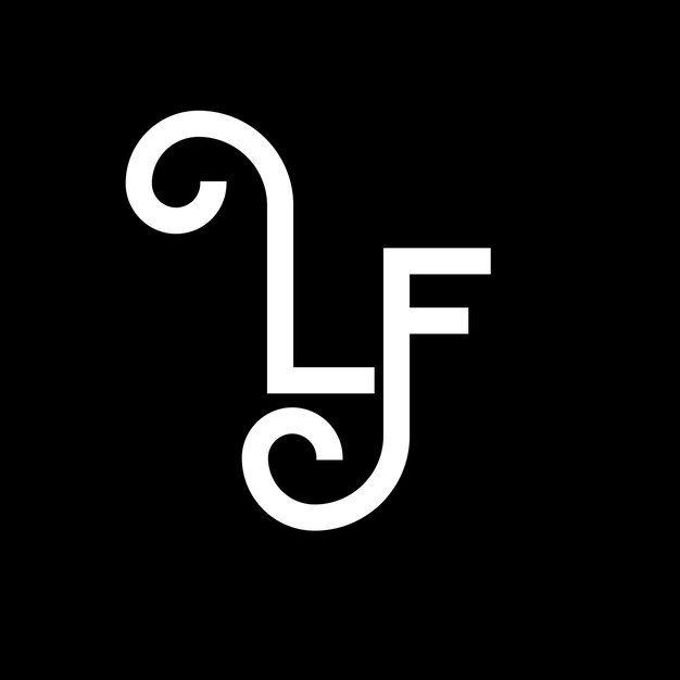 LF Letter Logo Design Initial letters LF logo icon Abstract letter LF minimal logo design template L F letter design vector with black colors lf logo