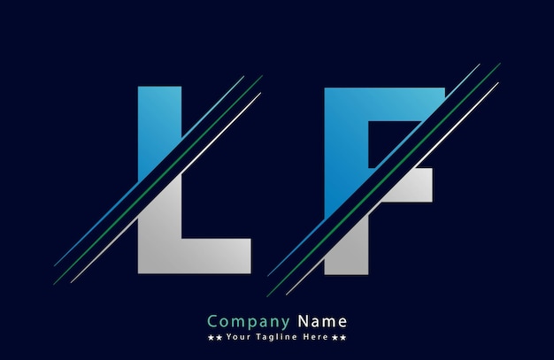 LF Letter logo design vector template