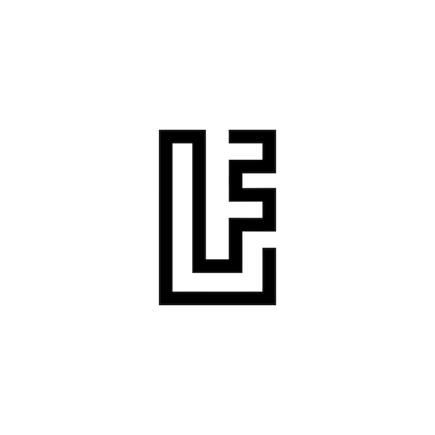 Vector lf-logo ontwerp