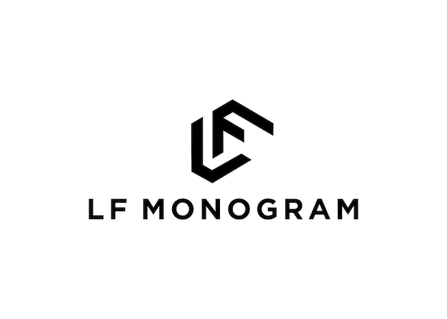 ベクトル lf モノグラム ロゴ デザイン ベクトル図