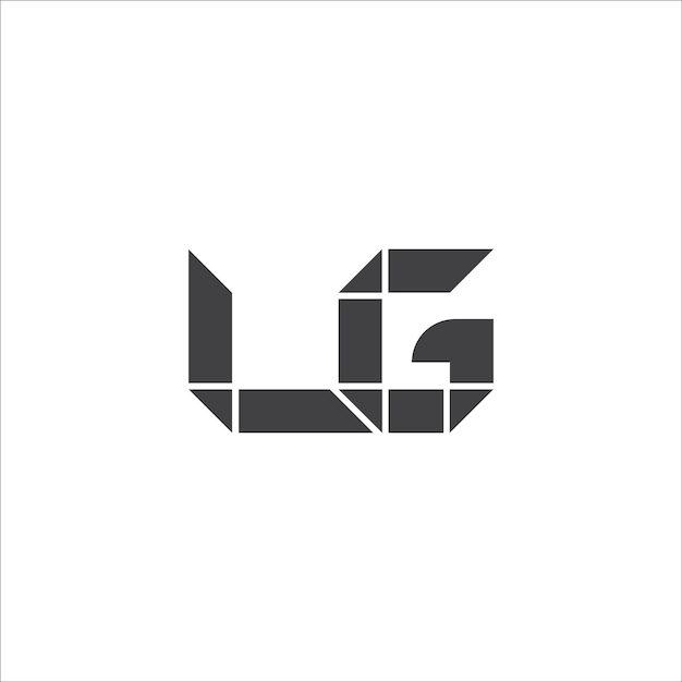 Vector lg logo ontwerp vector sjabloon