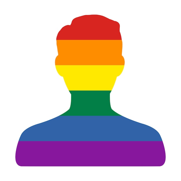 LGBT avatar icon Pride flag human symbol