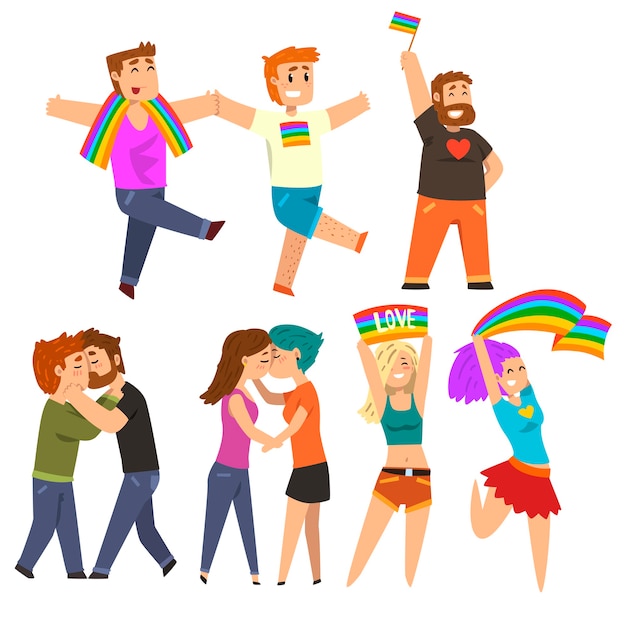 Vector lgbt community celebrating gay pride