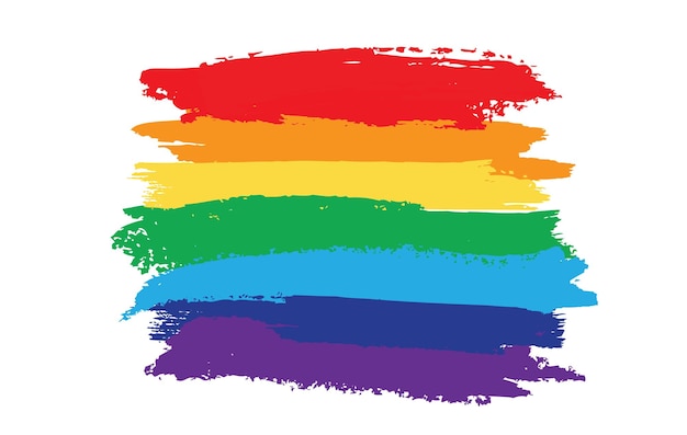 ЛГБТ-концепция Flag Pride Rainbow Lgbt Lesbian Grunge Vector illustration