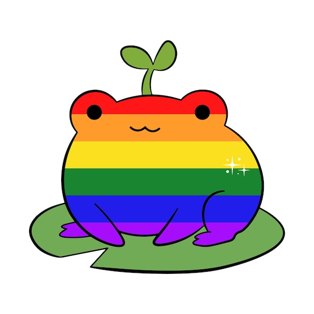 LGBT frog vector