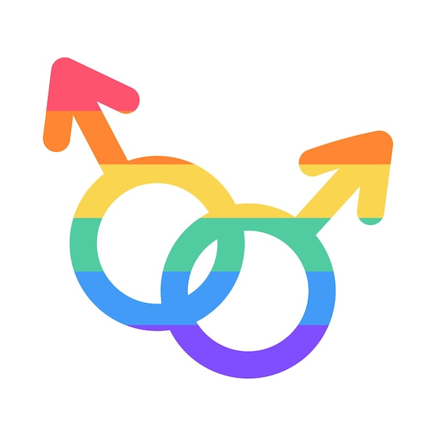 Vettore simbolo di genere lgbt isolato su sfondo bianco lgbtq simbolo della comunità dell'orgoglio lgbt