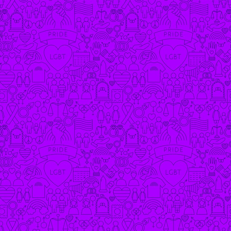 Vector lgbt line seamless pattern